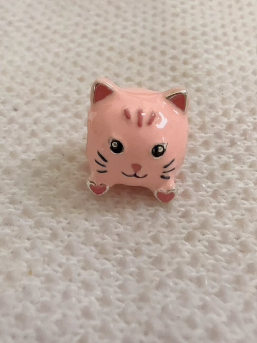 Pink Cat Charm Silver Charm For Pandora Bracelet
